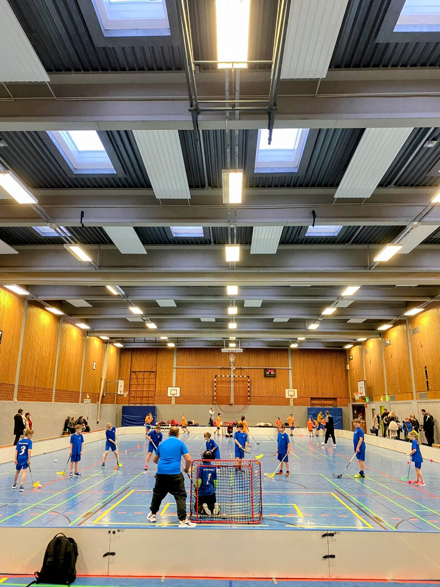 Floorball Jugend U11 Duisburger Wölfe Warm Up vor dem Spiel
