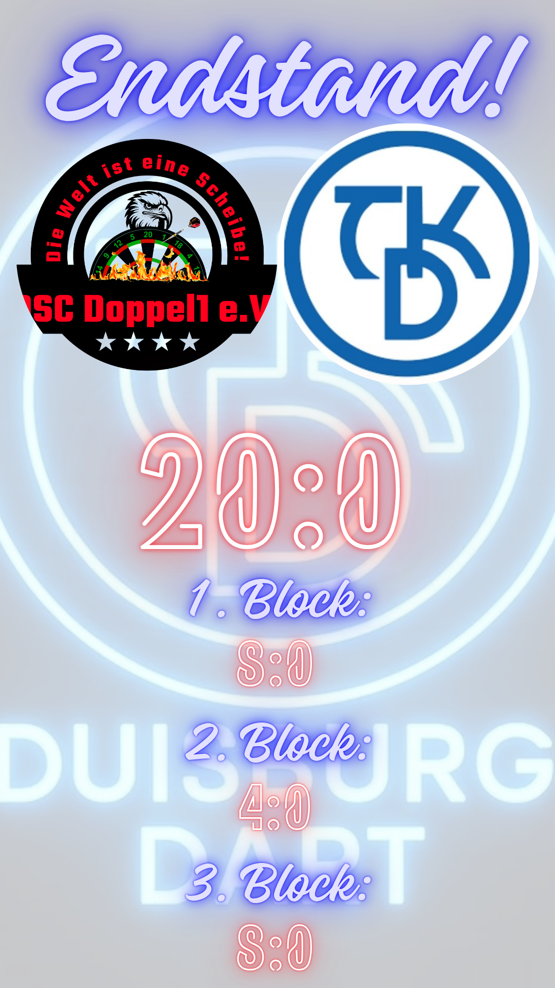 Doppel 1 gegen TKD Duisburg 20:0